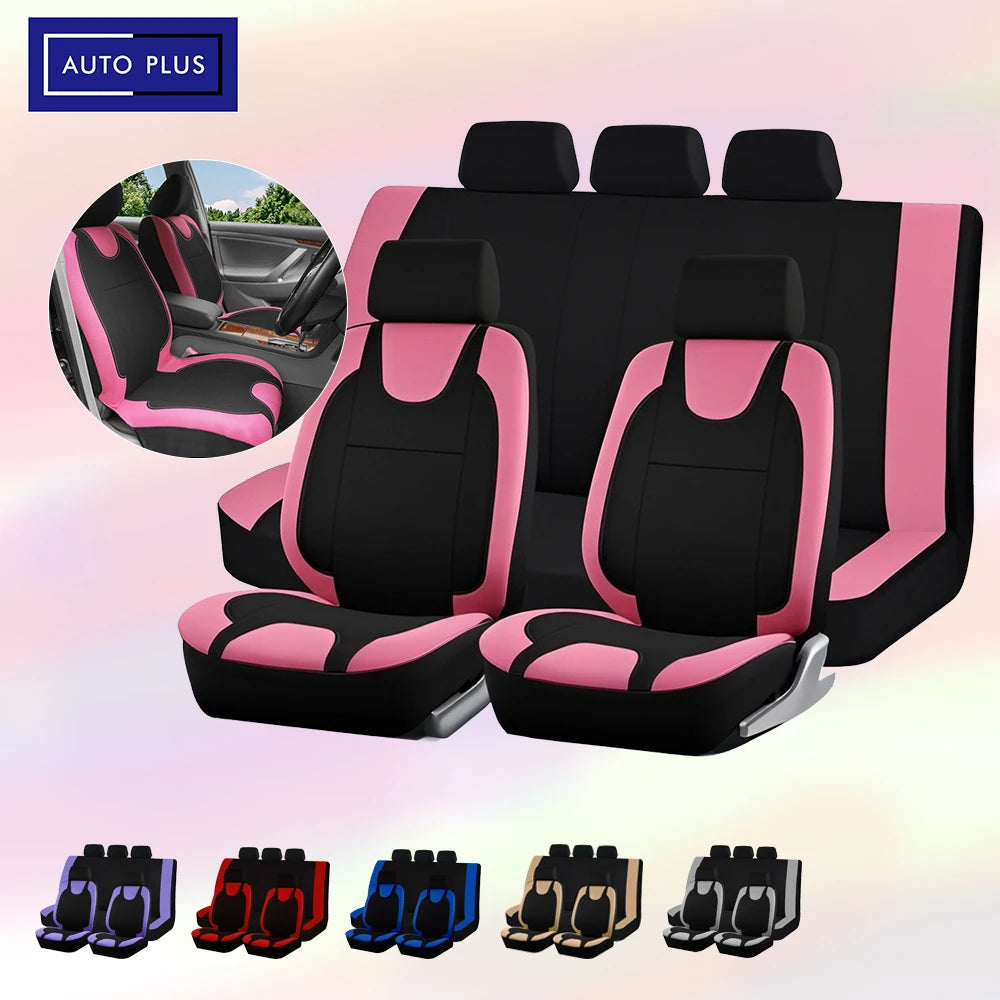 Universal Breathable Polyester Fabric Seat Covers Full Set Fit For Most Car SUV Truck Van Accessorie