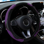 Car Steering Wheel Cover Breathable Anti Slip PU Leather Steering Covers Suitable 37- lifestyle view