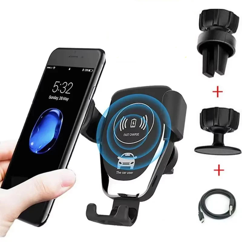 VIKEFON Car Wireless Charger Air Vent Mount | Fast Induction Phone Holder for iPhone Samsung