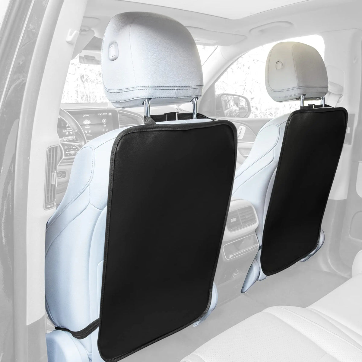 Car Seat Back Anti-Kick Pad with Storage Pocket, Universal Auto Seat Back Cover Prote lifestyle view