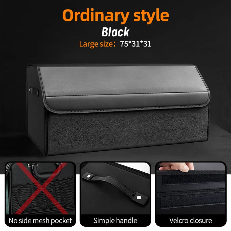 Car Trunk Organizer – Large Capacity Suede Foldable Storage Box (3 Sizes, 10 Colors additional angle