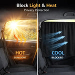 Car Privacy Curtain Window Shade Blackout Sunshade for Travel Camping Sleep Vehicle Si close-up view