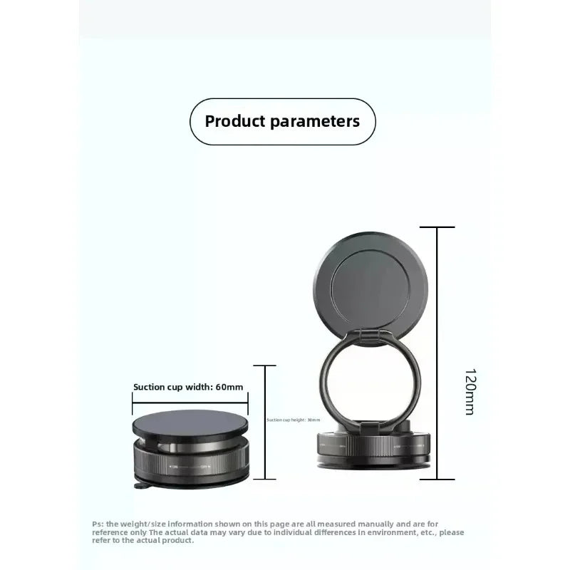 Vacuum Magnetic Phone Holder Stand | Magsafe Suction Cup Phone Mount with Adjustabl additional angle