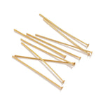 20pcs 20-70mm PVD Gold Plated Stainless Steel Flat Head Pins For Jewelry Making Fin additional angle