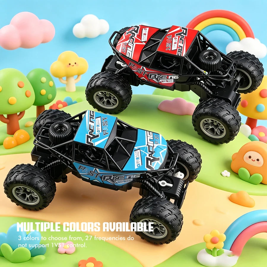 4-Way Remote Control Car with Lights, Anti-Slip Rubber Tires, Outdoor Off-Road Clim additional angle