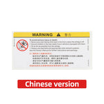 For Car Sun Visor Makeup Mirror Sticker Airbag Sticker Safety Warning Sticker Warning Board Sticker