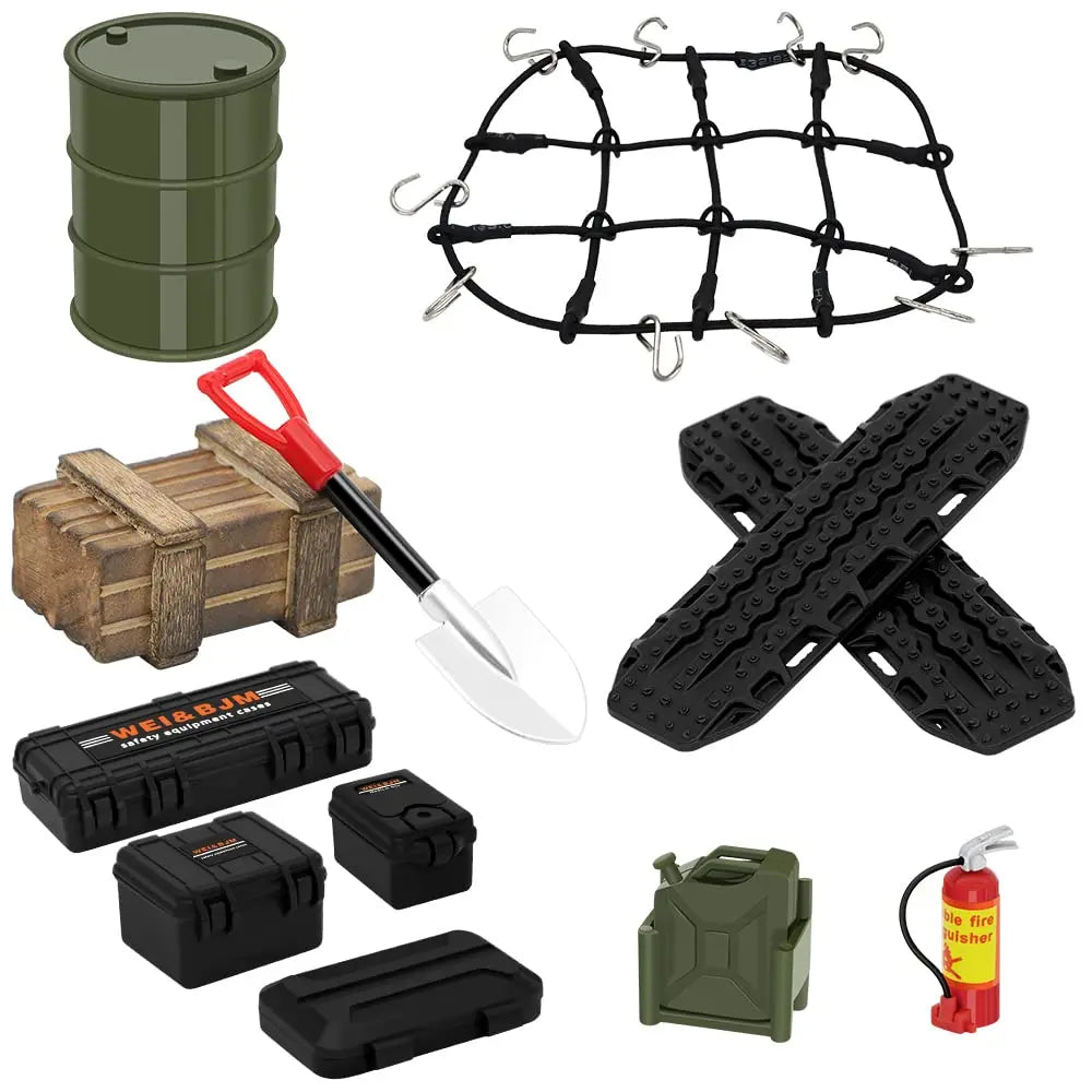 RC Crawler Roof Luggage Net Box for 1/18 TRX4M 1/24 Axial SCX24 additional angle