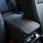 Color-Matched Double-Strand PU Leather Check-Pattern Embossed Car Armrest Pad Center Console Pad Car Decoration Item