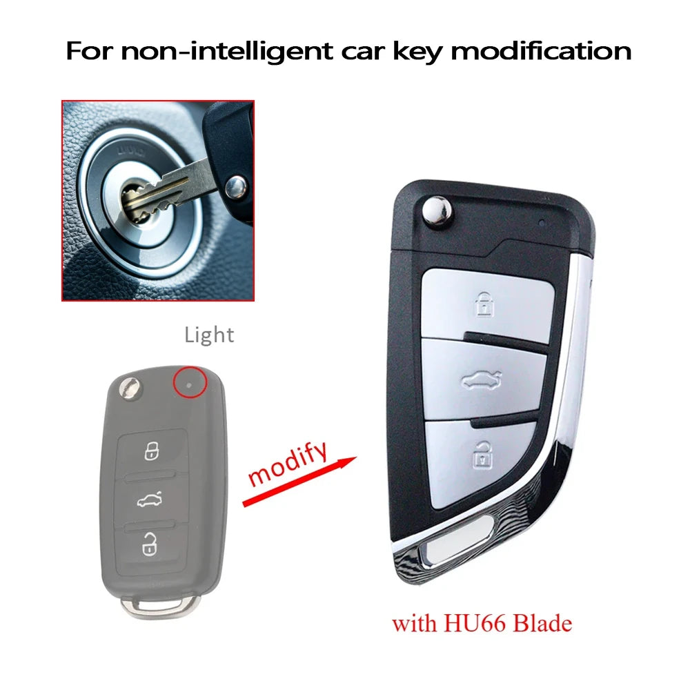 Modified Car Key Housing Key Case Shell for Volkswagen for VW Beetle Eos Golf Jetta Sh close-up view