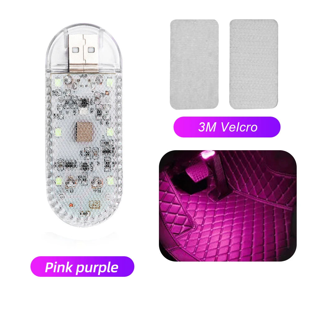 1pc Car LED Light Interior Lighting Atmosphere Lamp for Armrest Box Trunk Switch Touch C detail view