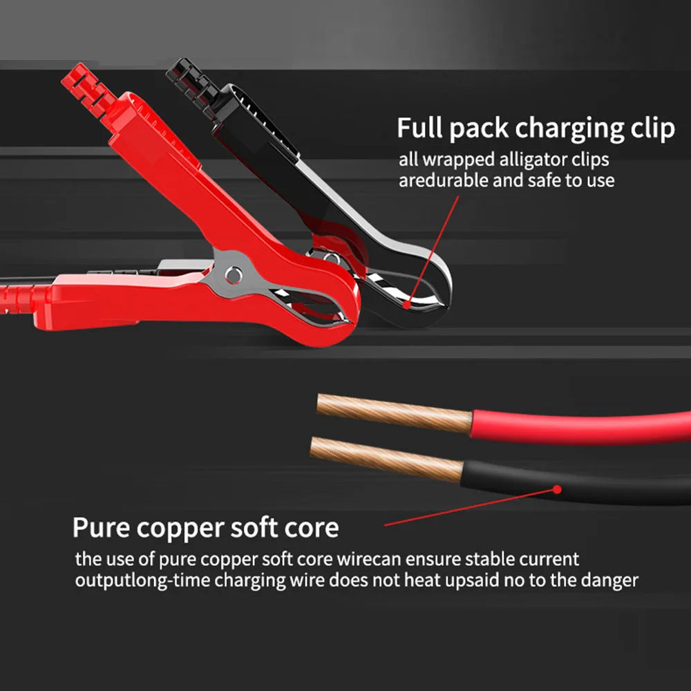 Car Battery Charger Intelligent Smart Battery Charging Fast Power Charging Pulse Repair Tools Digital Display Auto Accessories Universal For SUV Motorcycle Truck RV