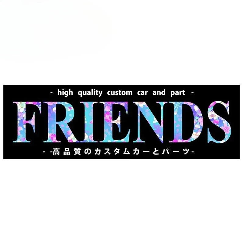 Custom PVC JDM Slap Sticker Vinyl Car Wrap Decal for Trunk Windows Motorcycle Camperva close-up view