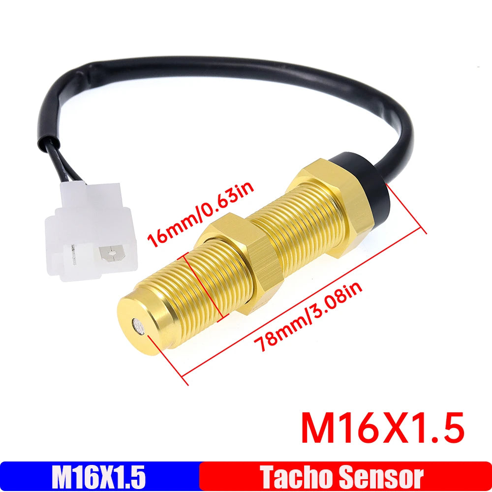 Multi 85mm 6-in-1 Tachometer Gauge Set | Fuel Level, Water Temp, Oil Pressure, Volt additional angle