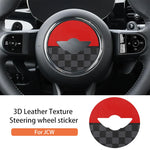 Car Steering Wheel Sticker For MINI Cooper F56 F55 F54 F60 R56 R60 U25 J01 F65 F66 PU Leather Stickers Interior Car Accessories