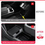 Center Console Organizer for Tesla Model Y Standard RWD 2026 Accessories Trunk Side Storage Box Cup Holder Brake Gas Pedal Cover