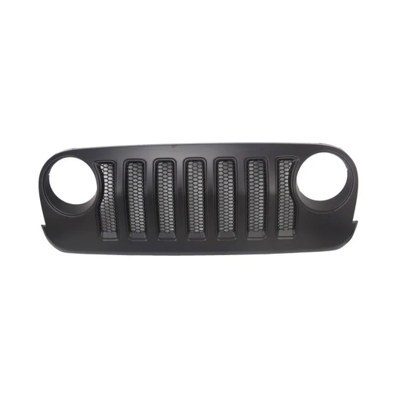 ABS Front Grille for Jeep Wrangler 2007-2017 | Black Grill Guard Cover additional angle
