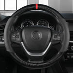 Universal D Shape Car Steering Wheel Cover Breathable Anti Slip Car Decoration Suitable 37-38cm Steering Wheel Cover Accessories