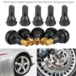 10/25Pcs TR412 Snap-in Black Rubber Tubeless Tire Valve Stems for ATV Car Motorcycle alternate view
