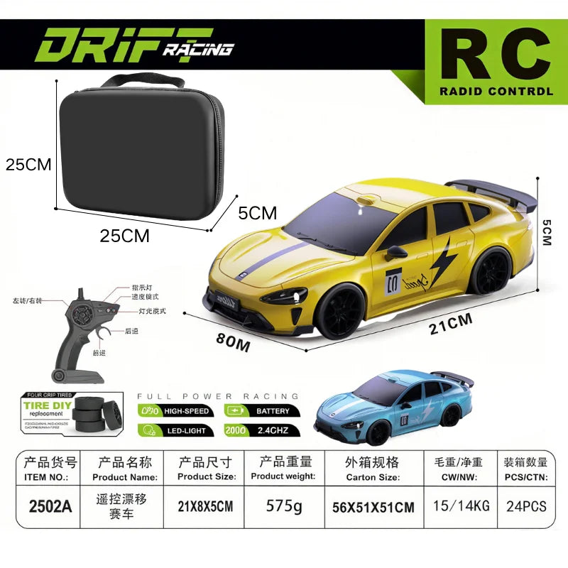 2026 New, Limited Edition Rc Drift GT3 RS 911 mi SU7 1:24 Drift Racing Car, Kids Gift alternate view