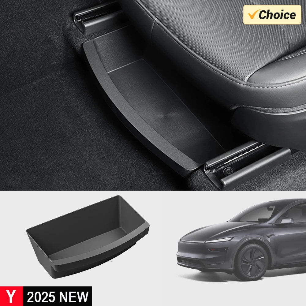 Underseat Storage Box for Tesla Model Y Juniper 2025 | Waterproof Under Seat Organizer