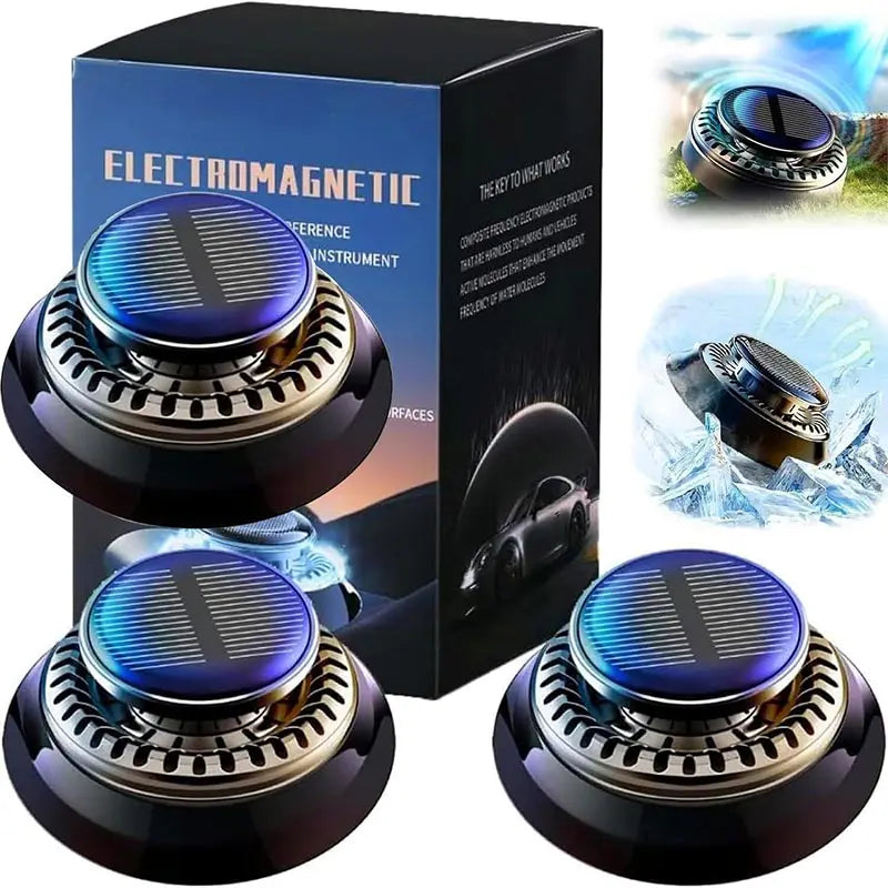 Solar Car Mounted Perfumer Instrustment Portable Vehicle Microwave Instrument Solid Aromatherapy Car Diffusers For Auto Truck