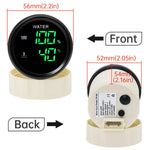 Digital 2-in-1 52mm Dual Gauge with Alarm | Water Level and Temperature Monitor for 12V detail view