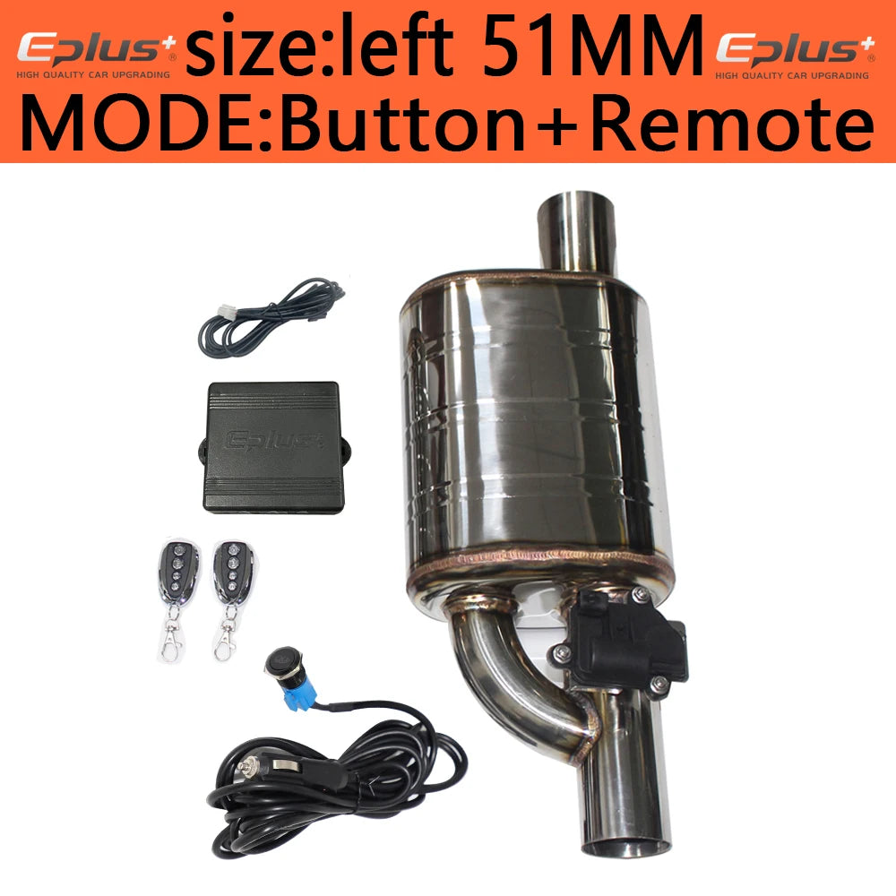 EPLUS Car Exhaust Electric Valve Control Kit | Universal Stainless Steel Muffler Syste close-up view