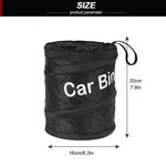 Collapsible Black Car Trash Can Pack Trash Bag Rubbish Waste Bin for Little Leak Proo alternate view