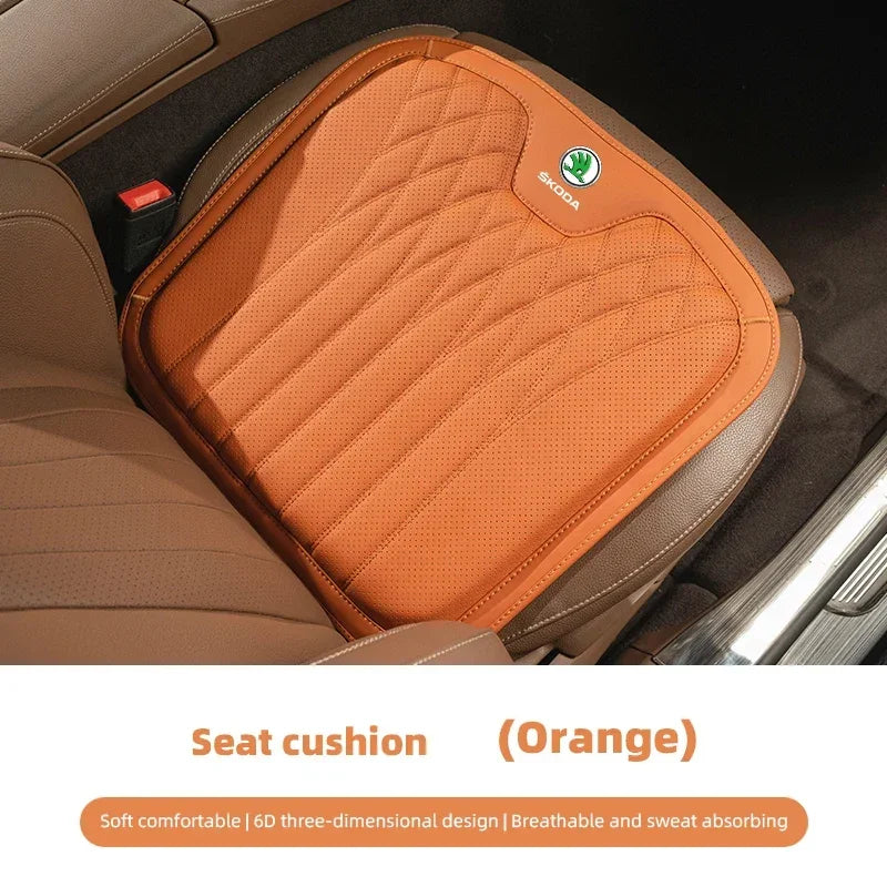 Car Seat Cushion Cover Lumbar Support Waist Cushioning For Skoda Octavia Rapid Kodiaq close-up view