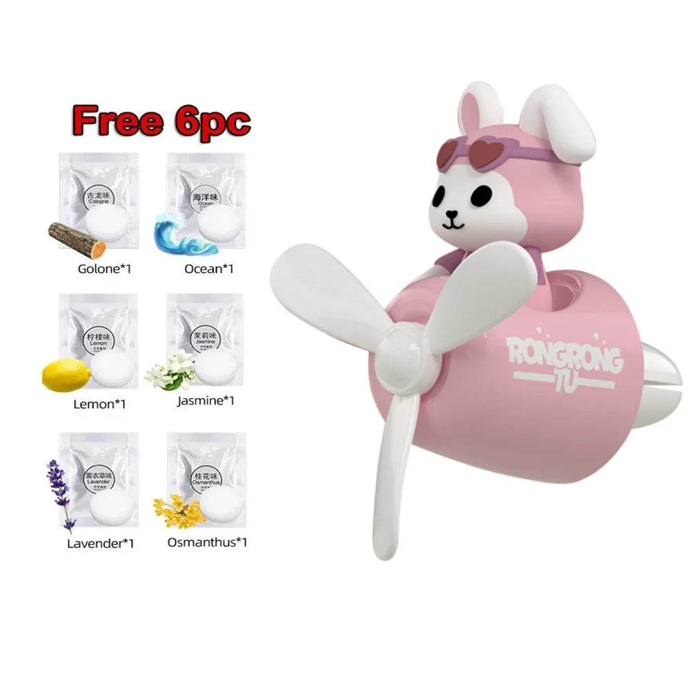 Pilot Bear Car Air Freshener Vent Clip | Cute DIY Perfume Diffuser for Car Air Outlet alternate view
