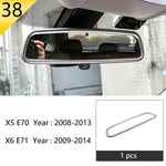 Car Styling For BMW X5 X6 E70 E71 Console Gearshift Frame Decorative Trim Strips Stain close-up view