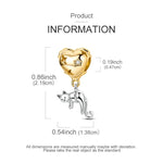 925 Sterling Silver Gold Plated Charms Bead Plane Bow Cross Cat Dangle Fit Original additional angle