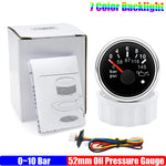 ZMFJH 7 Color Light 52mm Car Gauge Set | Fuel Water Level Voltmeter Oil Pressure Temp close-up view