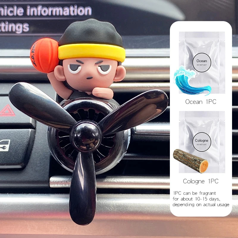 Basketball Airplane Rotate Car Air Freshener Accessories Interior Decorations Vent Clip Perfume Fragrance Diffuser Ornaments Men
