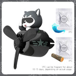 Rotating Propeller Plane Pilot Bear Car Air Freshener | Ocean Scent Vent Clip Decorat alternate view