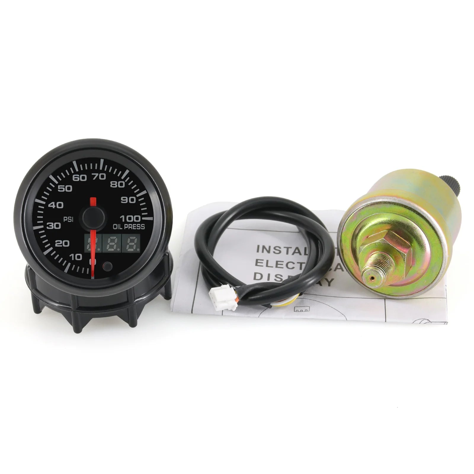 New 52mm 7 Color LED Car Gauge Set | Universal 12V Gauge additional angle