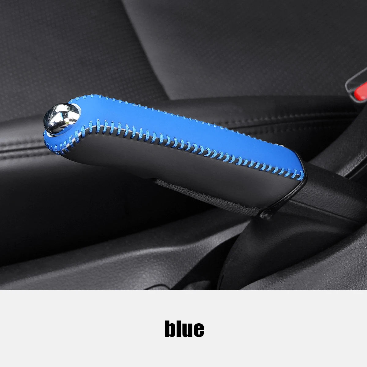 Car Artificial Leather Handbrake Cover Protective Sleeve Hand Brake Protection Car Inter detail view