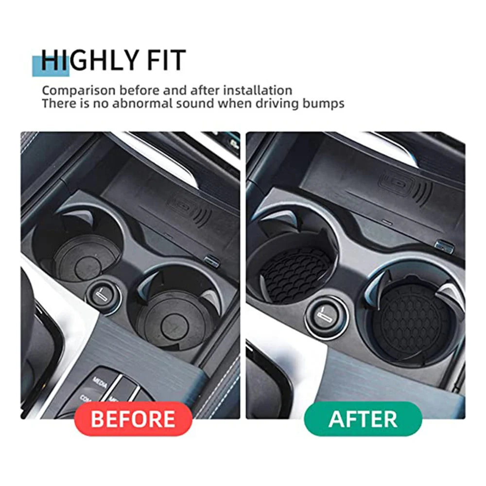 2PCS Car Cup Coaster | Non-Slip Spill Saucer