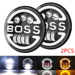 7 Inch Aluminum Work Light with DRL and Turn Signal | 96W Dual Color for RV and Offro alternate view