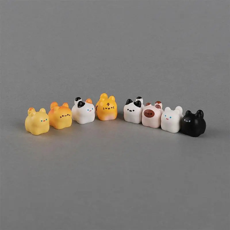 9Pcs Mini Cartoon Cat Car Ornaments Lovely Kawaii Decor for Car Dashboard Home Desktop G detail view