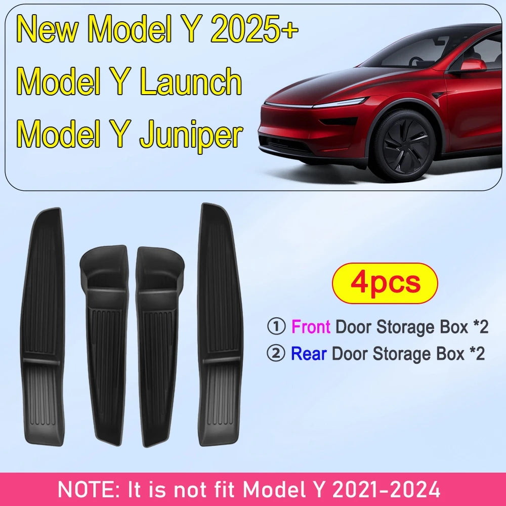 For Tesla Model Y 2025 2026 Juniper Door Side Storage Box Front Rear Model 3 Door Storag detail view