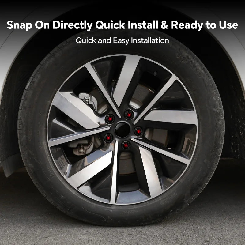 20Pcs Universal Black Car Wheel Hub Nut Protective Caps | ABS Rust Proof Waterproof T lifestyle view