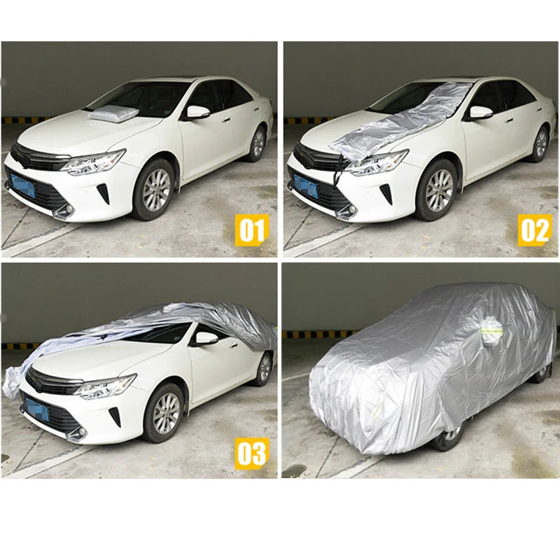Universal Car Cover | All-Weather Outdoor Protection for Hatchback, Sedan, and SUV additional angle