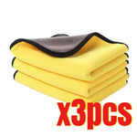 3/5/10Pcs Car Wash Microfiber Towel | High Absorbency Car Cleaning Drying Cloth close-up view