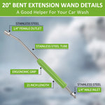 Stainless Steel Pressure Washer Extension Wand | 21-Inch Power Washer Wand with 1/4" Qui detail view