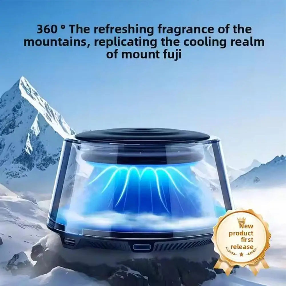 Snow Mountain Smart Car Fragrance Diffuser Rechargeable Mist Diffuser Auto Freshener Car Air Cloud RGB Interior Light Air W J5V6