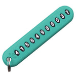 Silicone Phone Number Key Ring Anti-Lost Keychain detail view