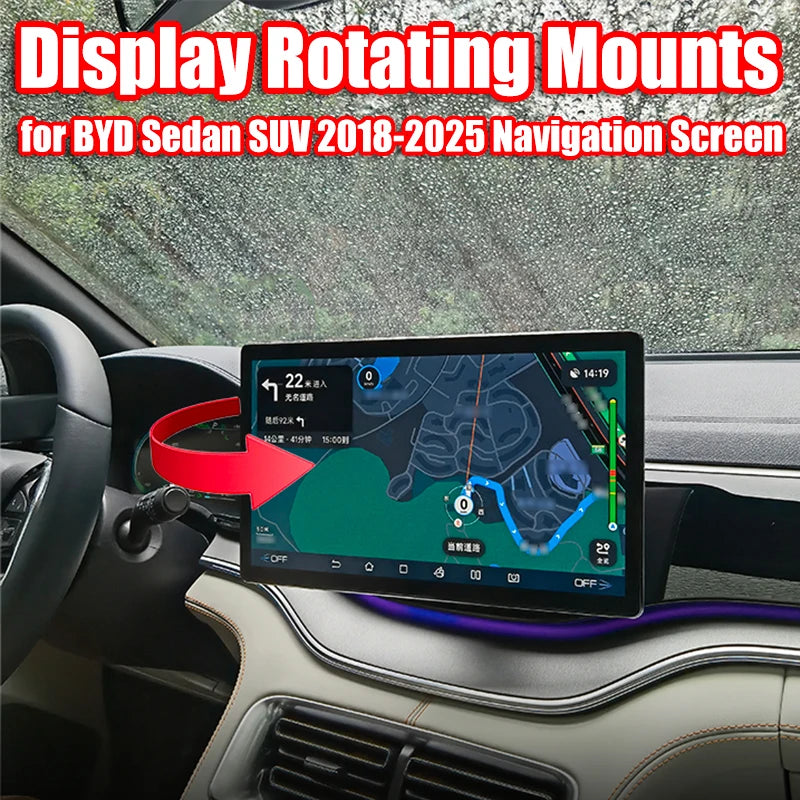 Navigation Swivel Tilting Device For BYD Atto3 Seal Dolphin Song Tang Han Screen Rotating Holder Central GPS Stand Display Mount