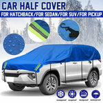Waterproof Car Half Cover | All-Weather Protection for Sedan SUV Hatchback Pickup Truck