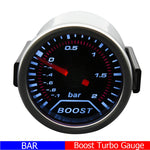 2" 52mm Car Turbo Boost Gauge Set | 12V Smoked Lens Gauges for Gasoline Cars additional angle